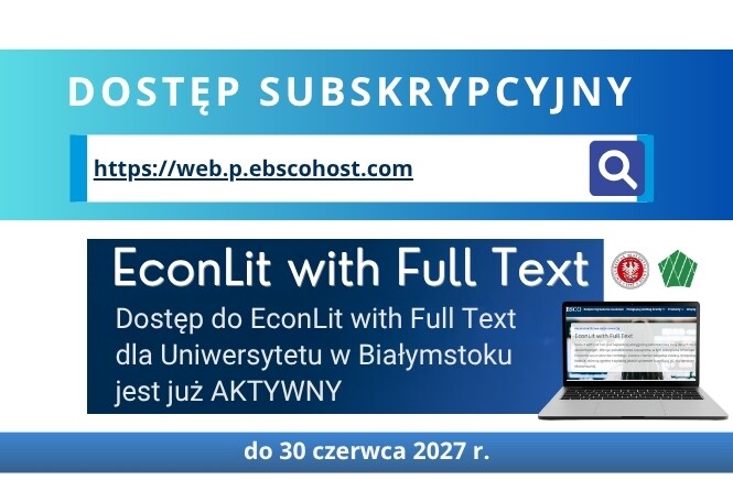 Biblioteka Uniwersytecka zaprasza do korzystania z bazy EconLit with Full Text
