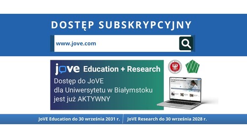 Biblioteka Uniwersytecka zaprasza do korzystania z platformy JoVE Education oraz JoVE Research