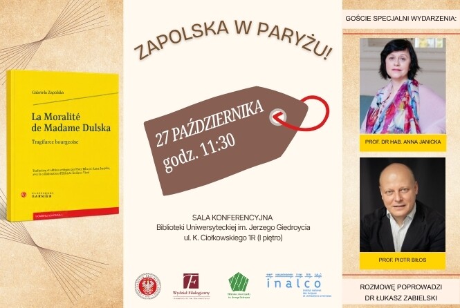 „Zapolska w Paryżu!” – spotkanie z twórcami francuskiego wydania „Moralności pani Dulskiej”