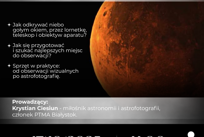 Noc Bibliotek w środku dnia, czyli OCZY W NIEBO z PTMA Białystok