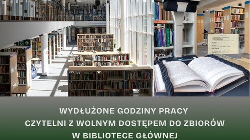 Informacja o wydłużonych godzinach pracy Biblioteki podczas sesji egzaminacyjnej