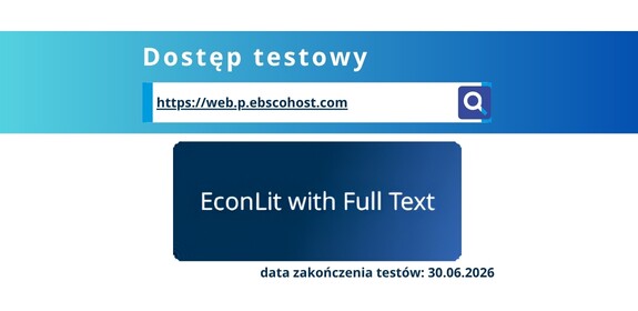 Biblioteka Uniwersytecka zaprasza do testowania bazy EconLit with Full Text