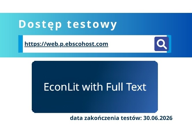 Biblioteka Uniwersytecka zaprasza do testowania bazy EconLit with Full Text