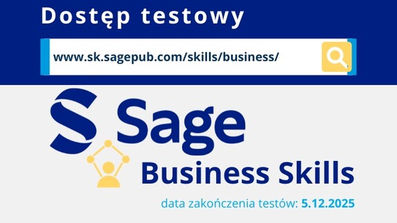 Biblioteka Uniwersytecka im. Jerzego Giedroycia zaprasza do testowania bazy SAGE Skills: Business