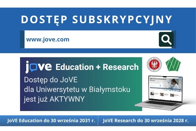 Biblioteka Uniwersytecka zaprasza do korzystania z platformy JoVE Education oraz JoVE Research